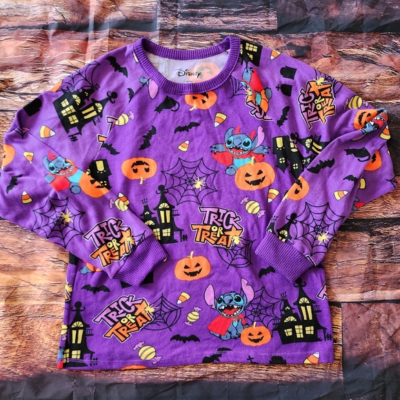 Disney Tops - Disney Halloween Purple Sweatshirt